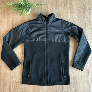 BOYS COLUMBIA SIZE XL BLACK FLEECE JACKET EEEUC